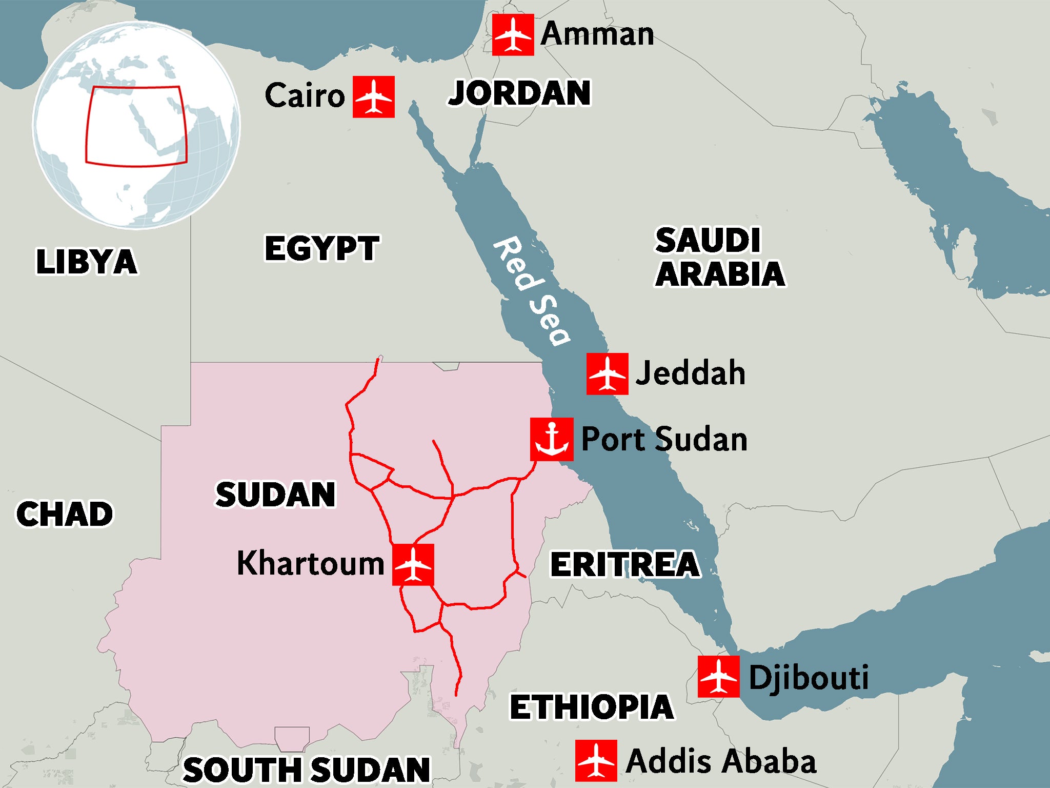 Dodging Bullets And Paying Thousands How These British Families   Sudan Map 